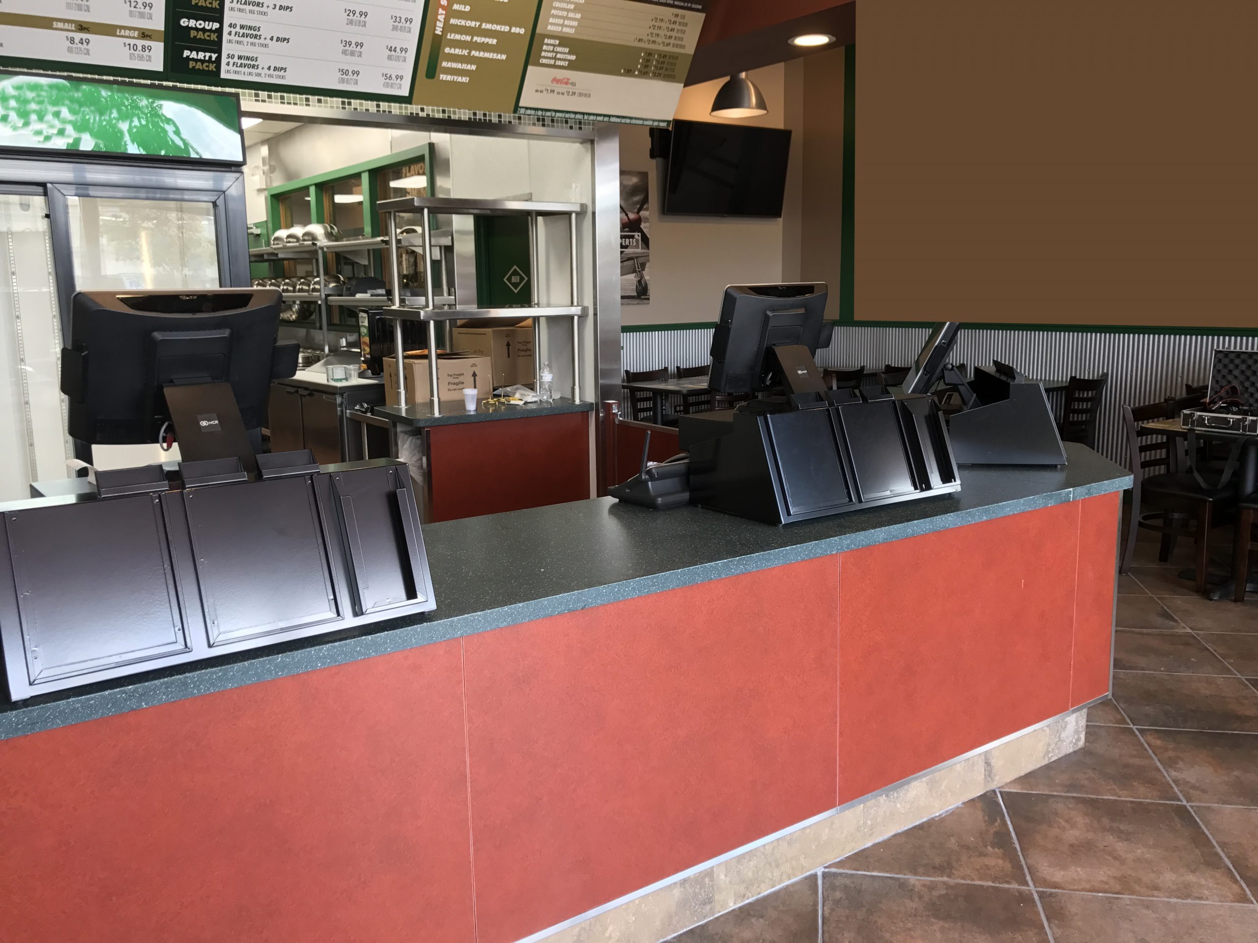 point of sale inside a restaurant